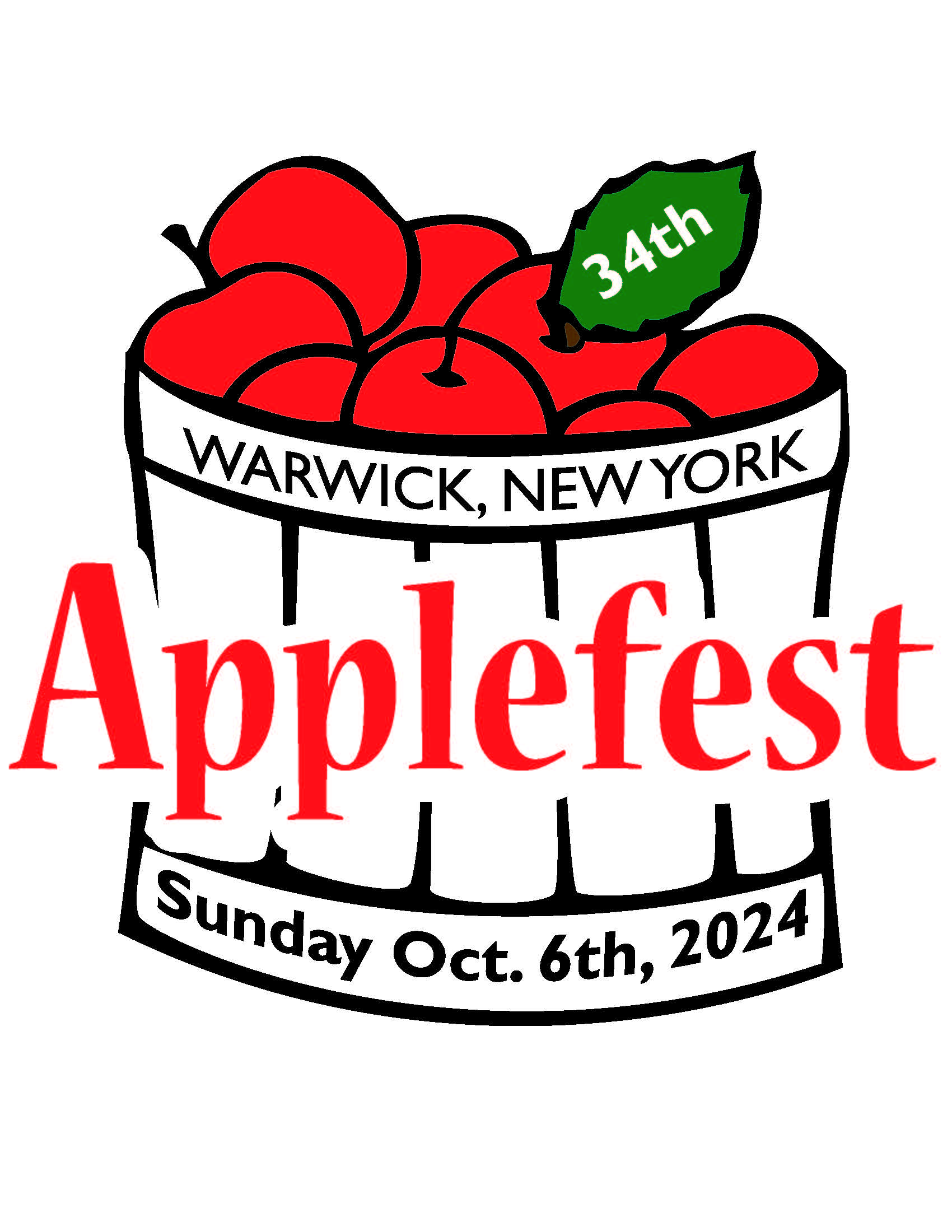 2024 Applefest logo Warwick Applefest